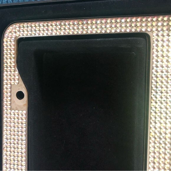 XCLPF Rhinestone Bling License Plate Frame Standard No Hardware 2PC Metal - Picture 4 of 4